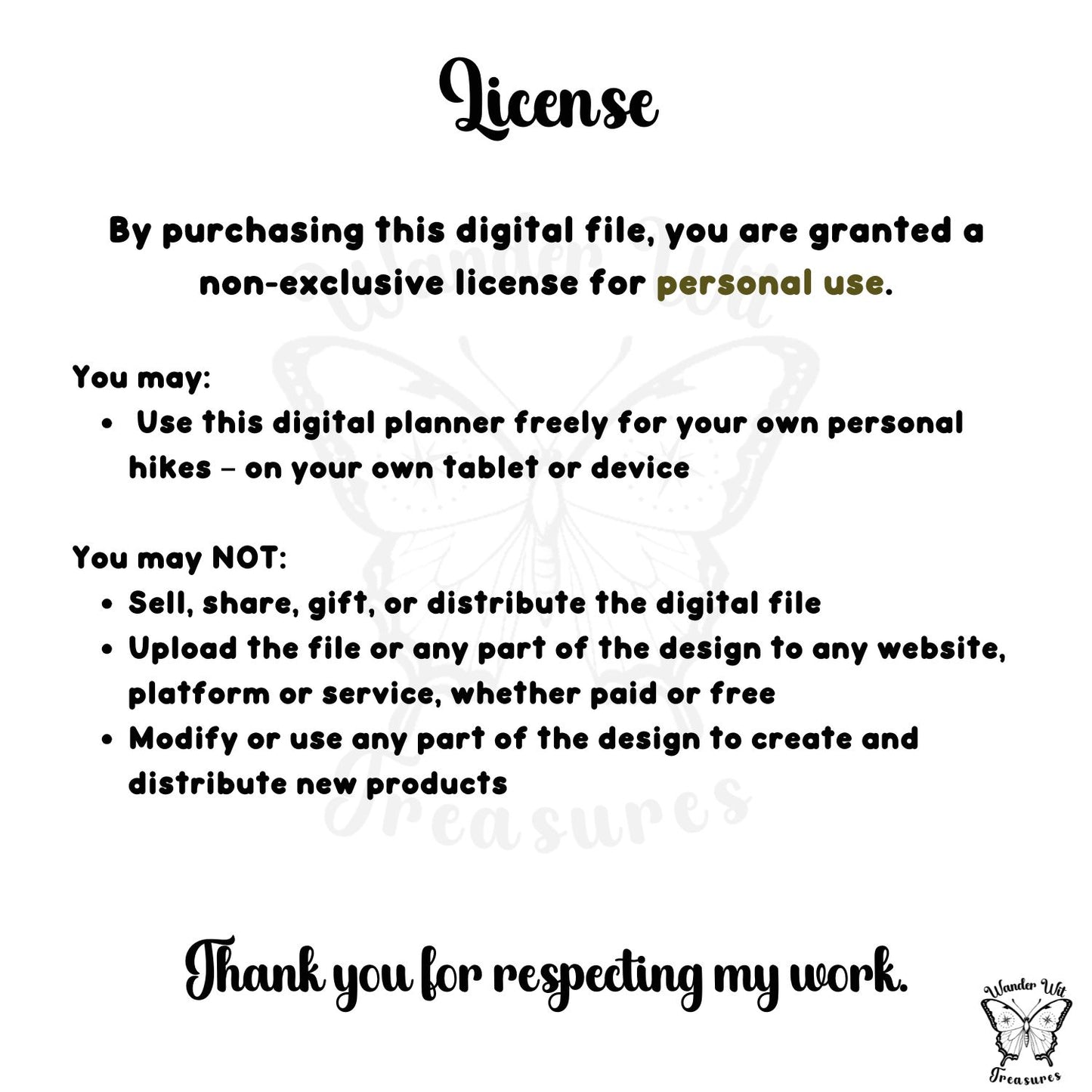 Digital Hiking Planner – 5 Day Hikes | Journal, Packing List & Checklist for Your Tablet