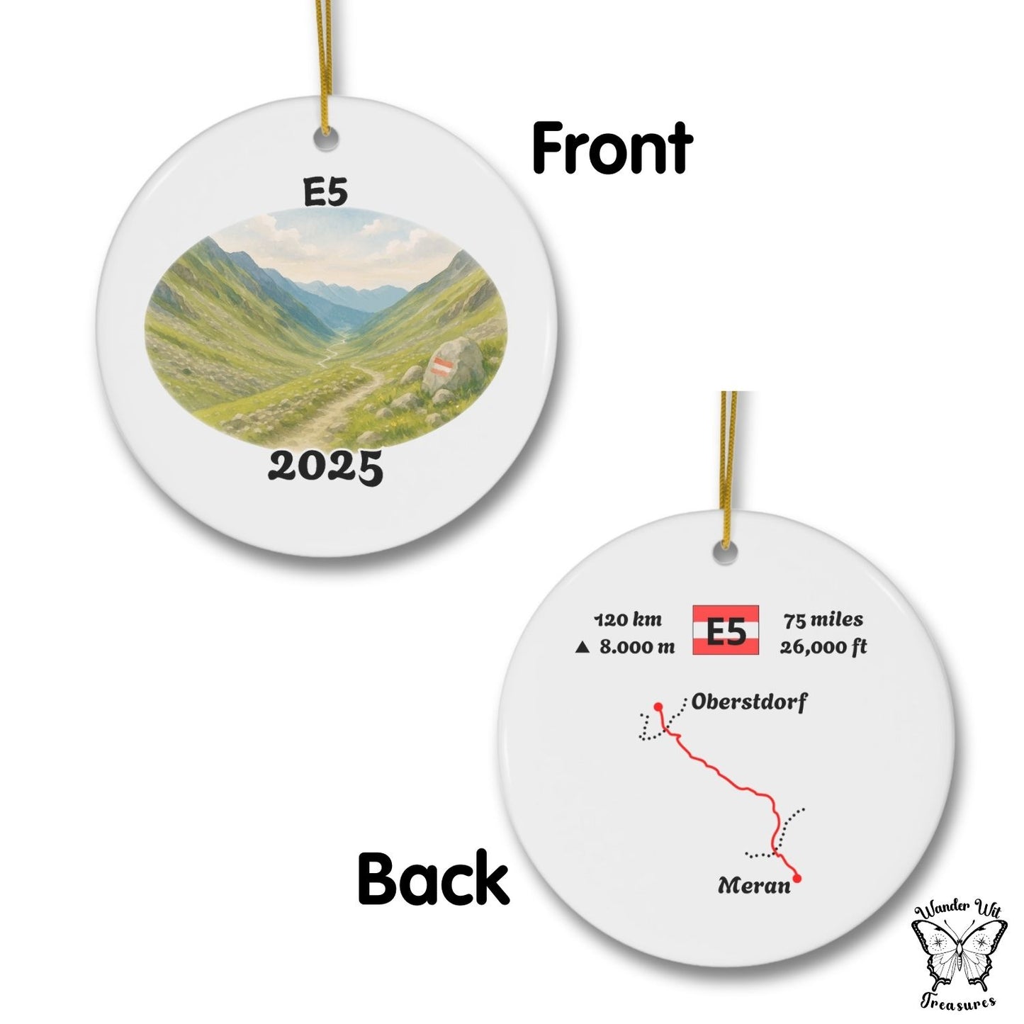 E5 - Oberstdorf-Meran - Ornament Keepsake