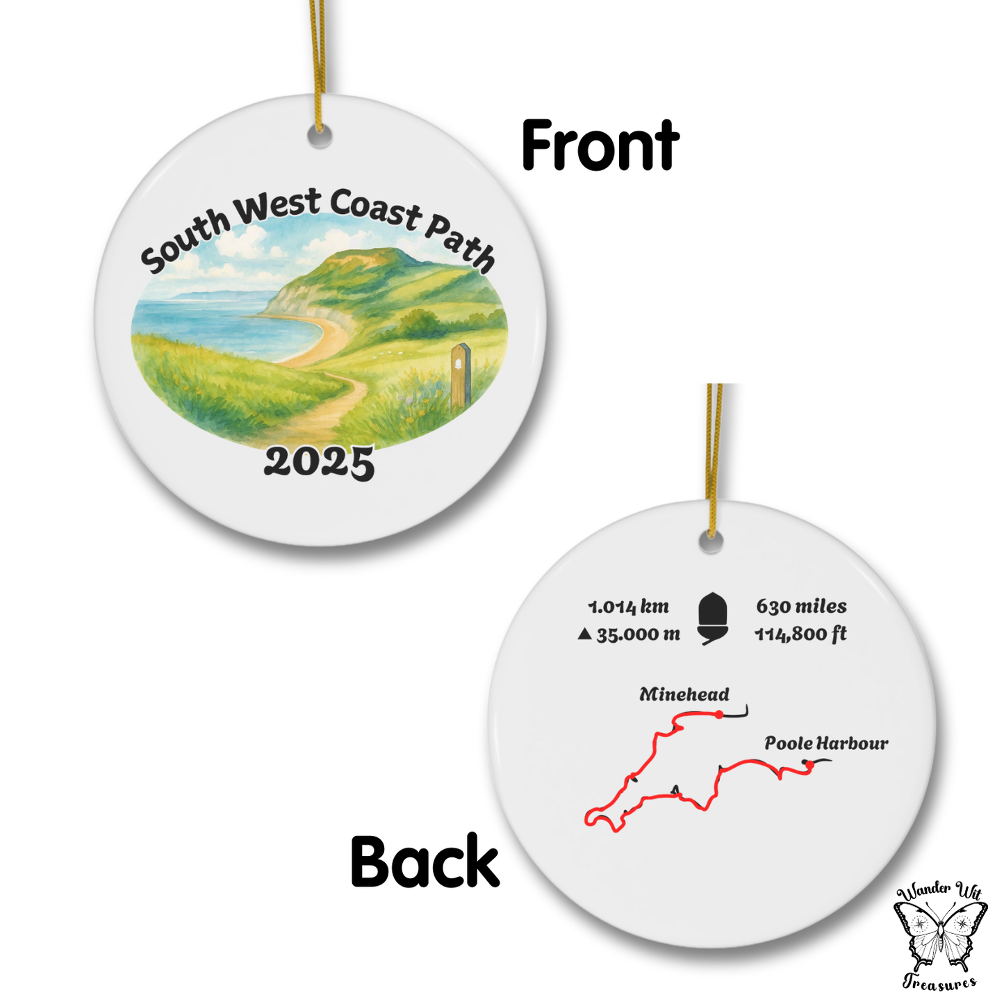 South West Coast Path Souvenir Medaillon