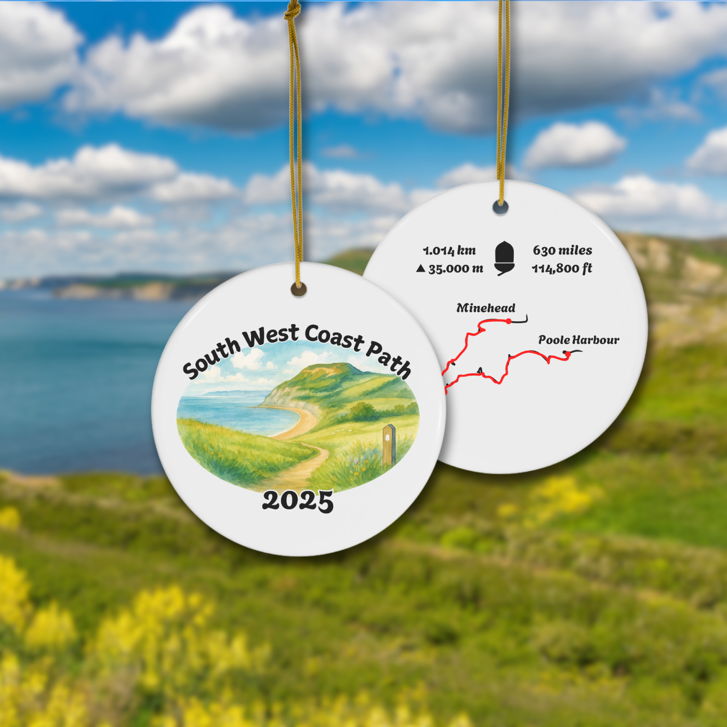 South West Coast Path Souvenir Medaillon
